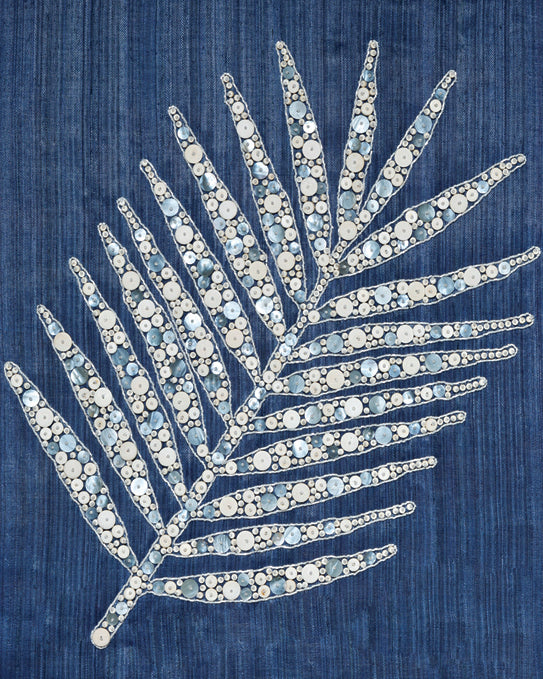 Leaf Motif X (Navy)