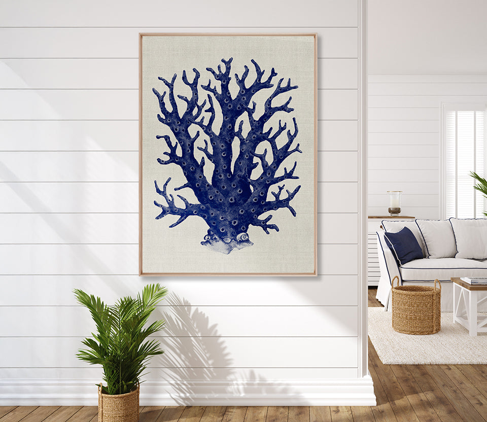 Coral Splendour (Indigo) VII (Canvas)