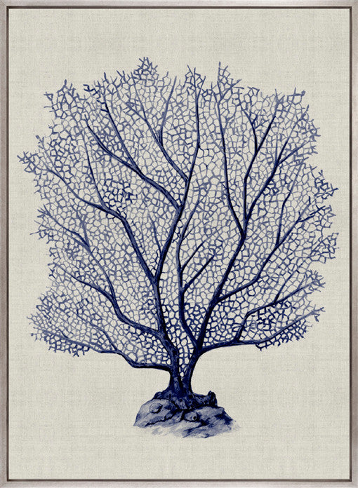 Coral Splendour (Indigo) X (Canvas)