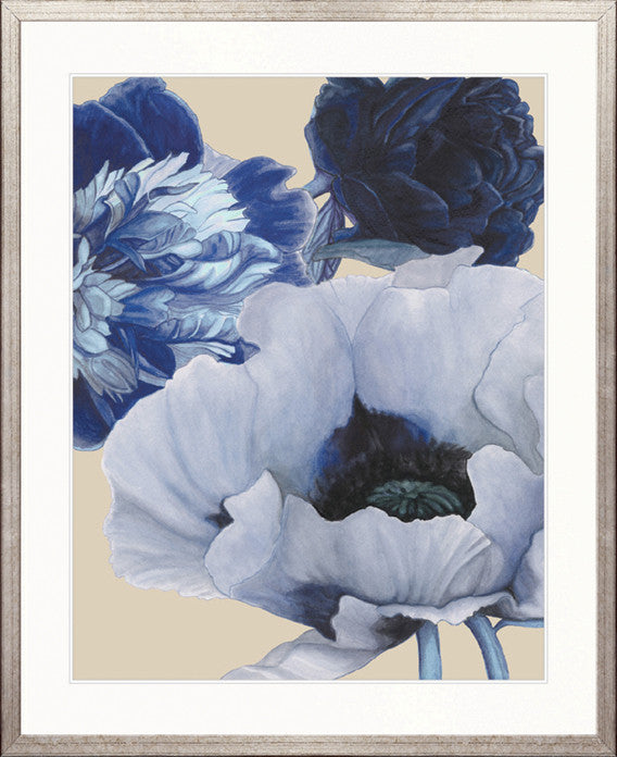 Peonies & Roses IX (Blue)