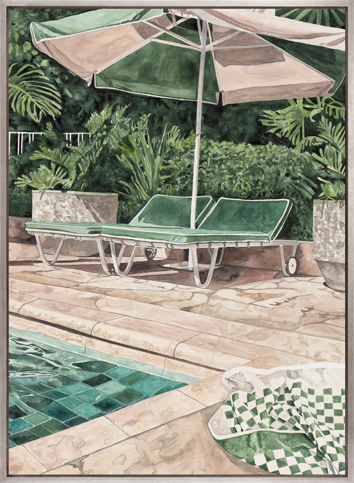 Poolside Bliss I (Canvas)
