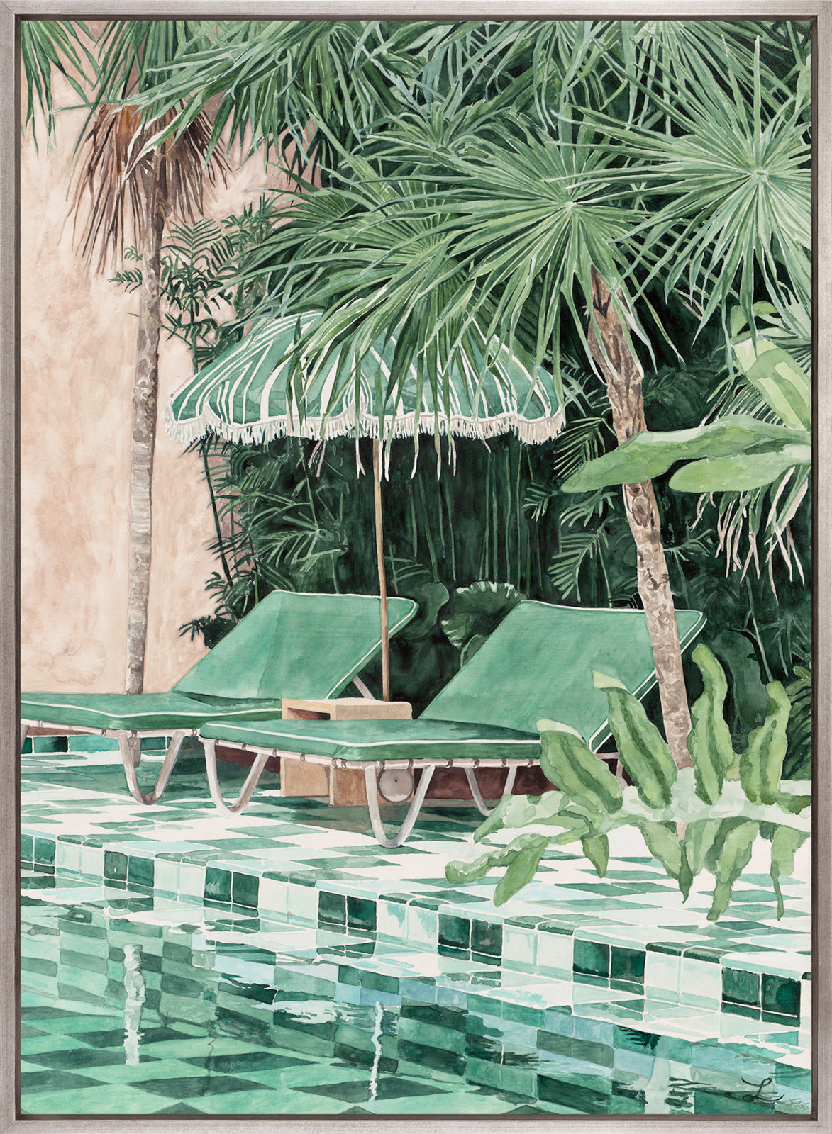 Poolside Bliss IV (Canvas)