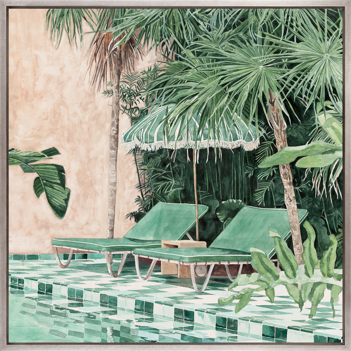 Poolside Bliss VIII (Canvas)