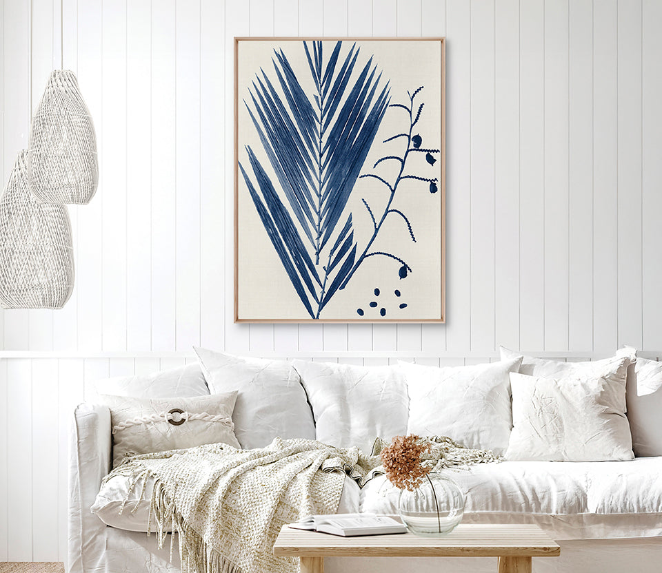 Delicate Frond I (Indigo) (Canvas)
