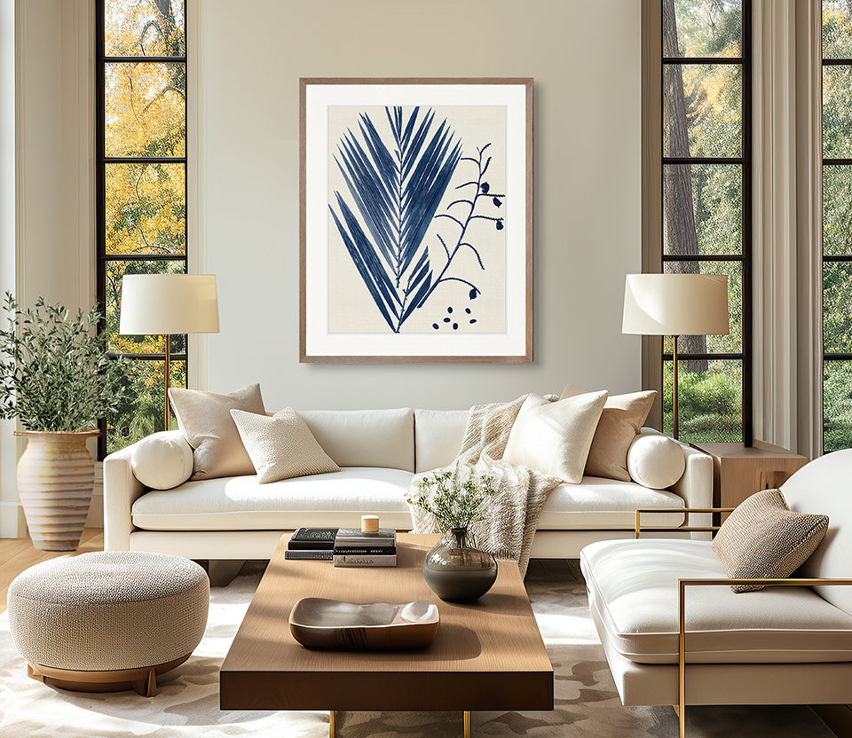 Delicate Frond I (Indigo)