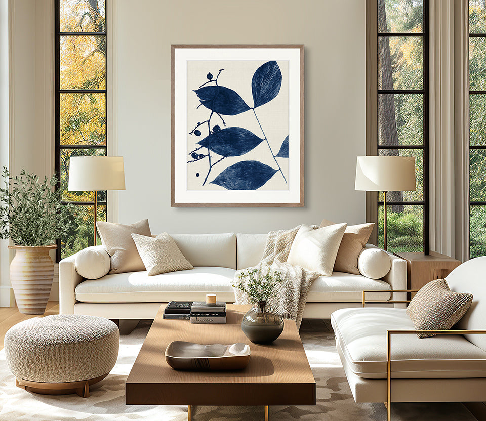 Delicate Frond II (Indigo)