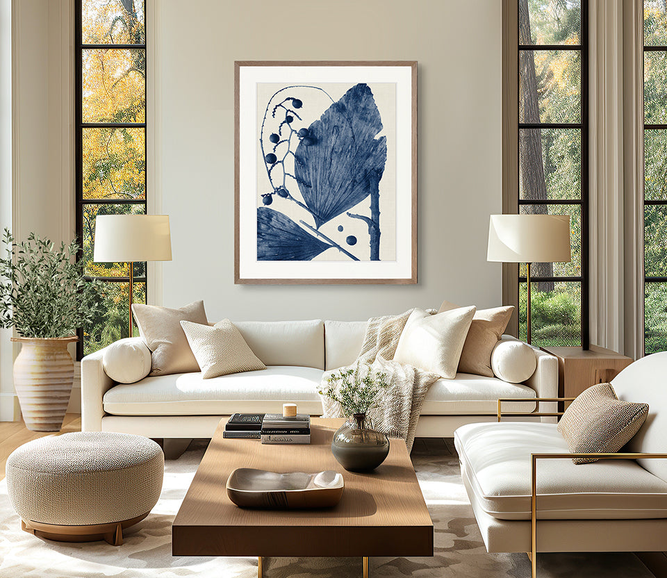 Delicate Frond IV (Indigo)