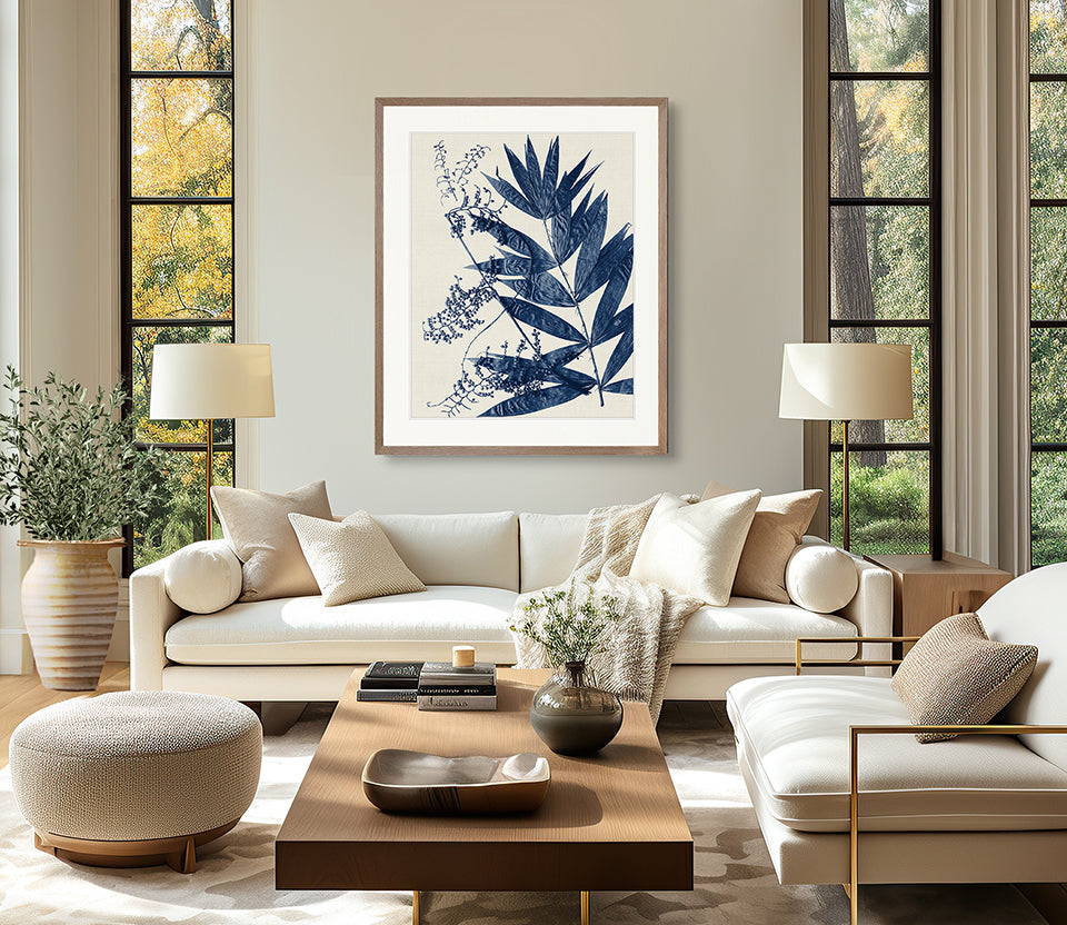 Delicate Frond VI (Indigo)