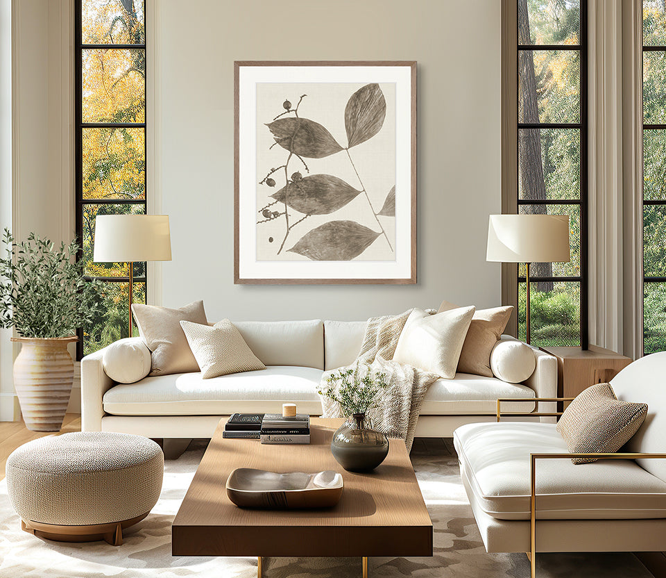 Delicate Frond VIII (Taupe)