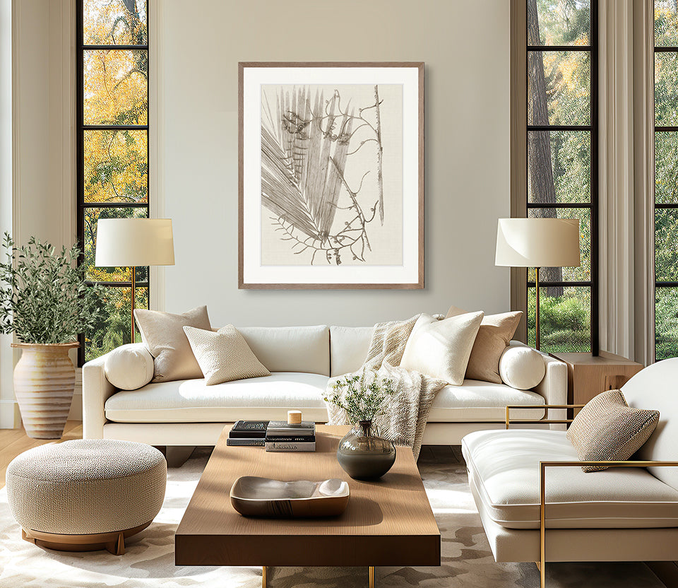 Delicate Frond XI (Taupe)