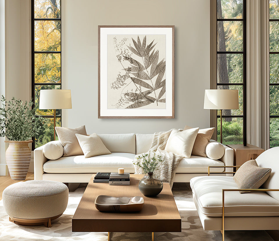 Delicate Frond XII (Taupe)