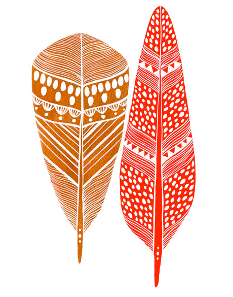 California Feather X (Canvas)