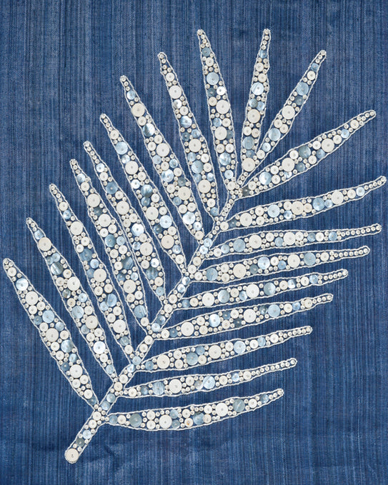 Leaf Motif X (Navy)