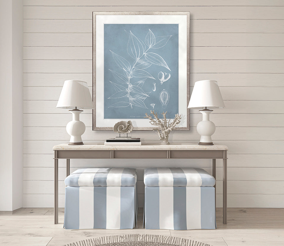 Botanical Study (Pale Blue) II