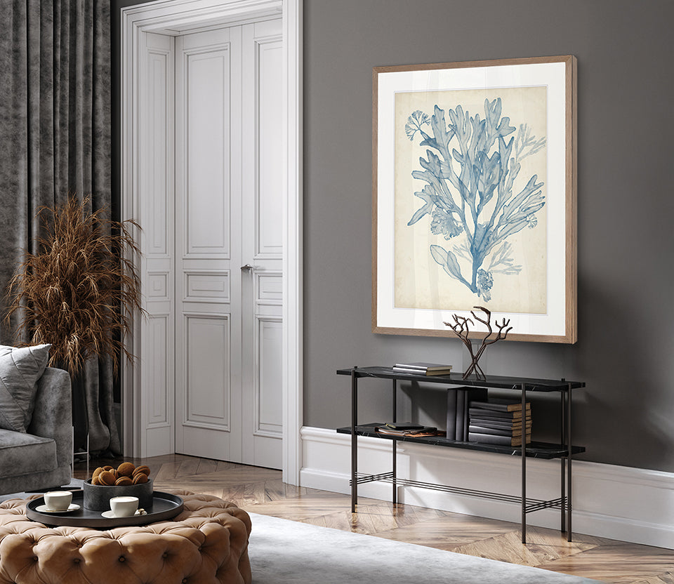 Seaweed Collage III (Pale Blue)