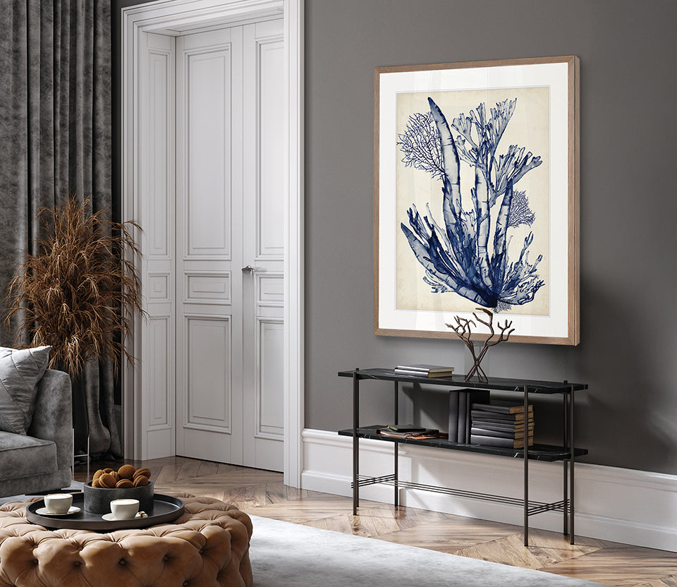 Seaweed Collage IV (Indigo)