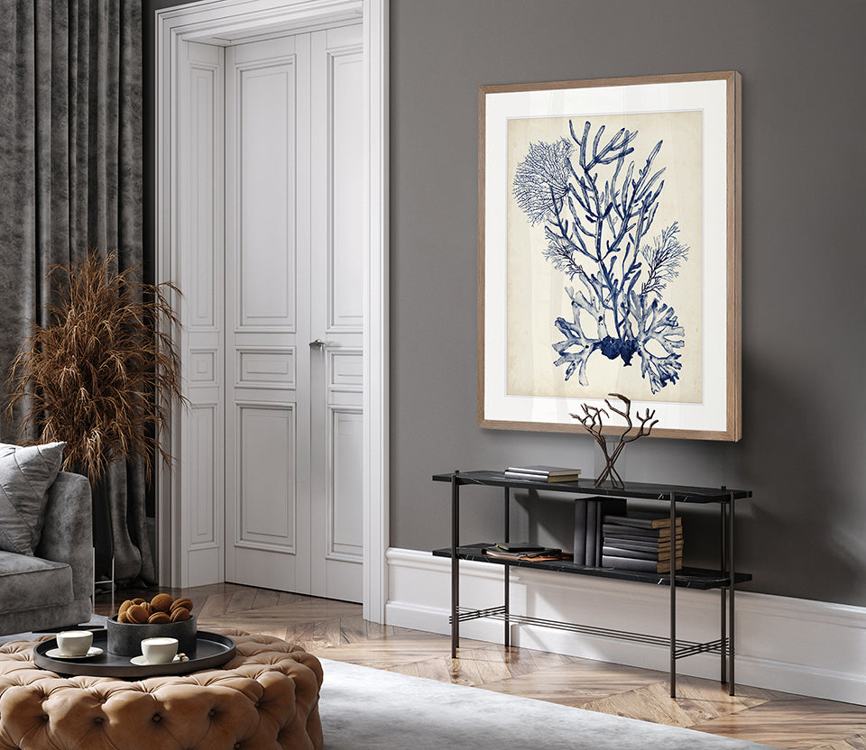 Seaweed Collage V (Indigo)