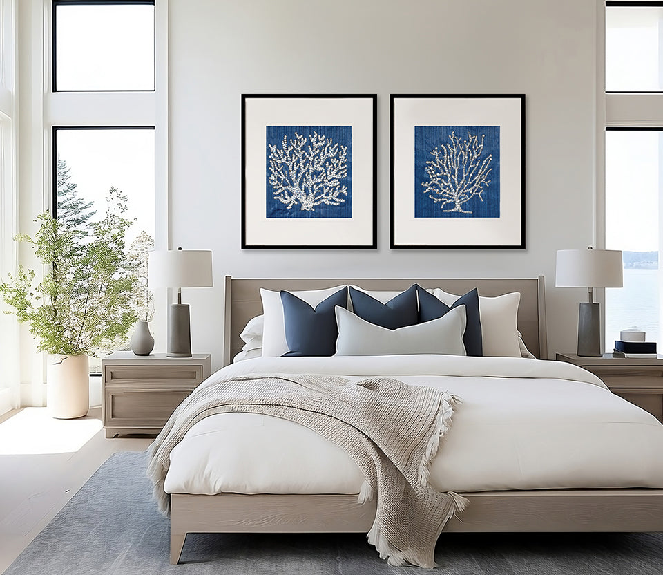 Coral Motif I (Navy)