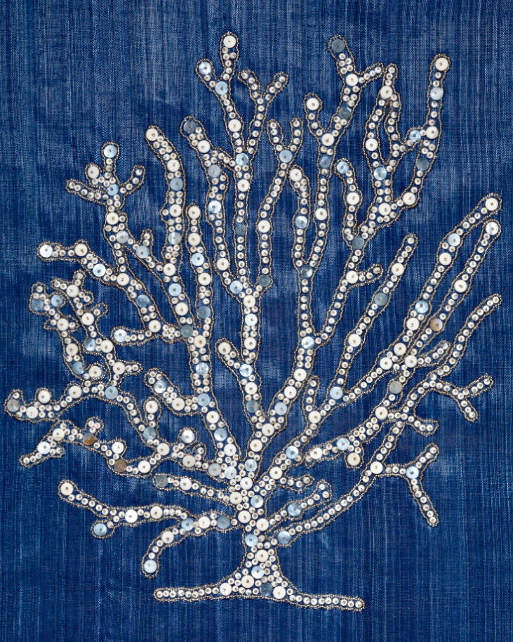 Coral Motif I (Navy)