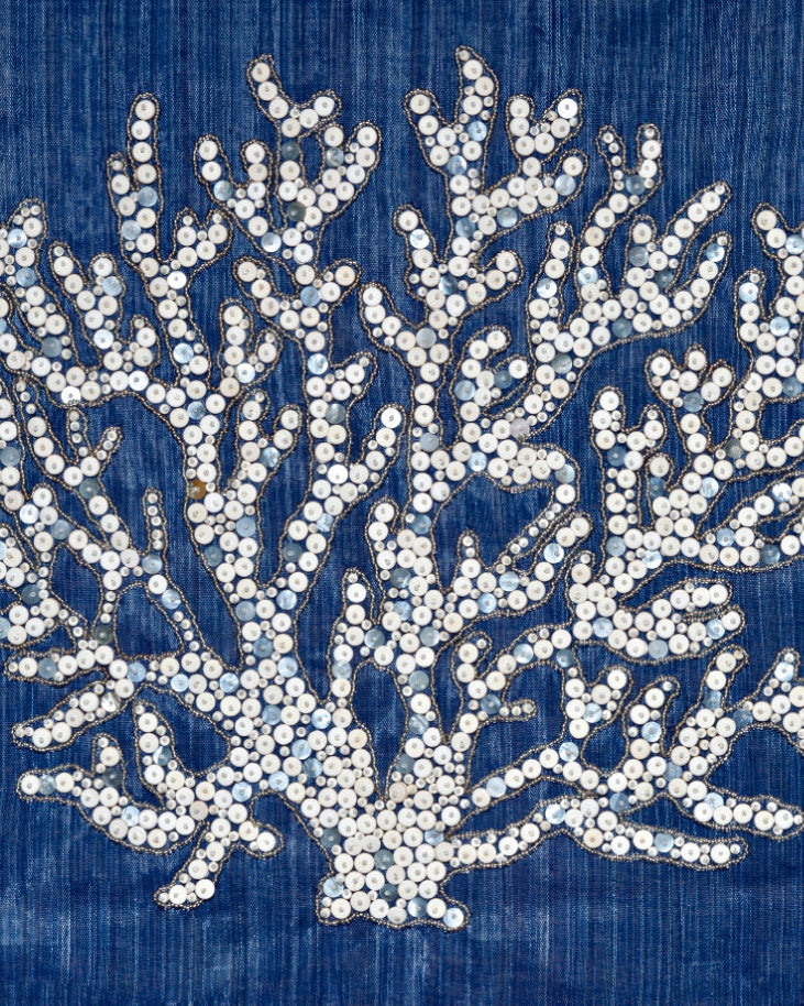 Coral Motif II (Navy)