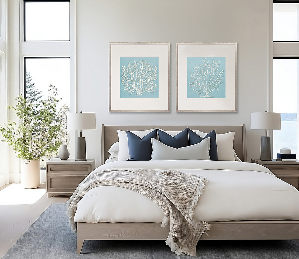 Coral Motif IV (Pale Blue)