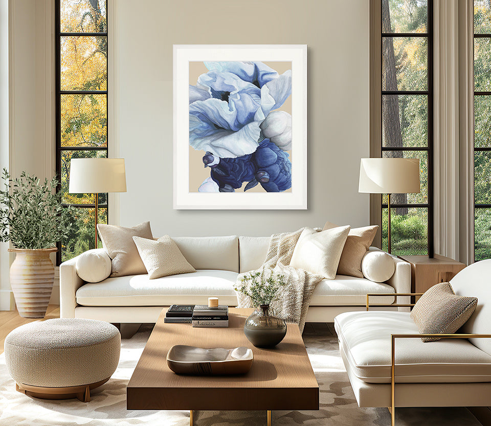 Peonies & Roses XII (Blue)