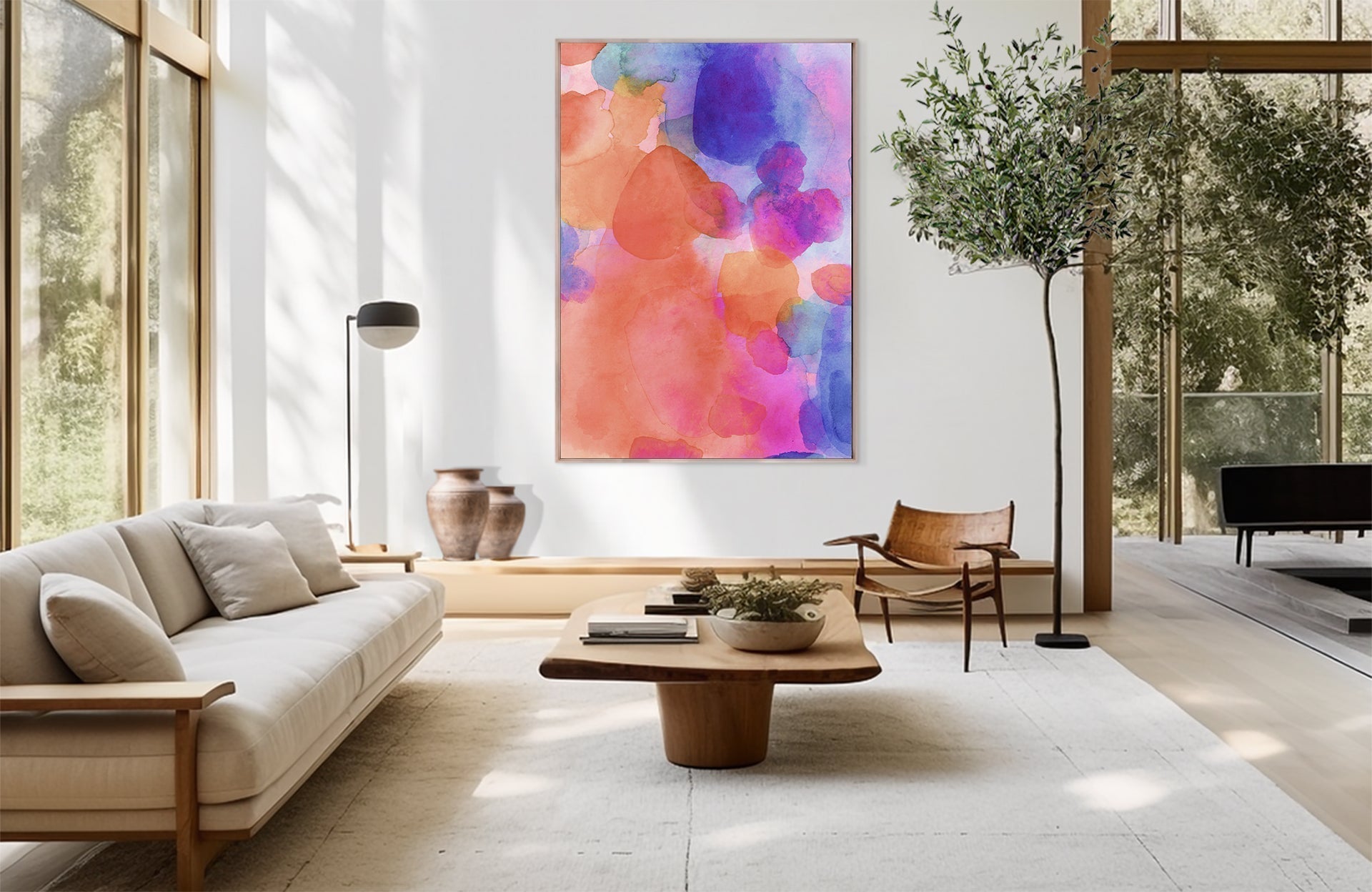 Colour Chronicles: Peach & Pink Wall Art