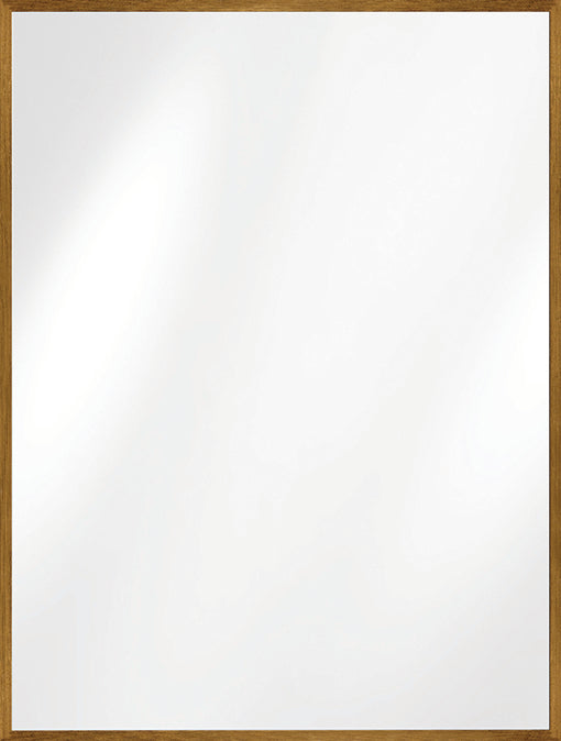 Ariel Slim Contemporary Mirror Brassy Gold