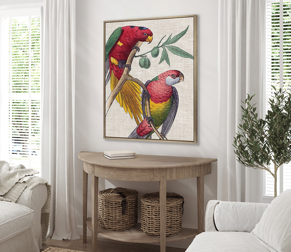 Exotic Parrots I (Canvas)