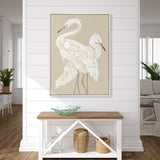 Deux Herons I (Canvas) Large (903mm W x 1109mm H)