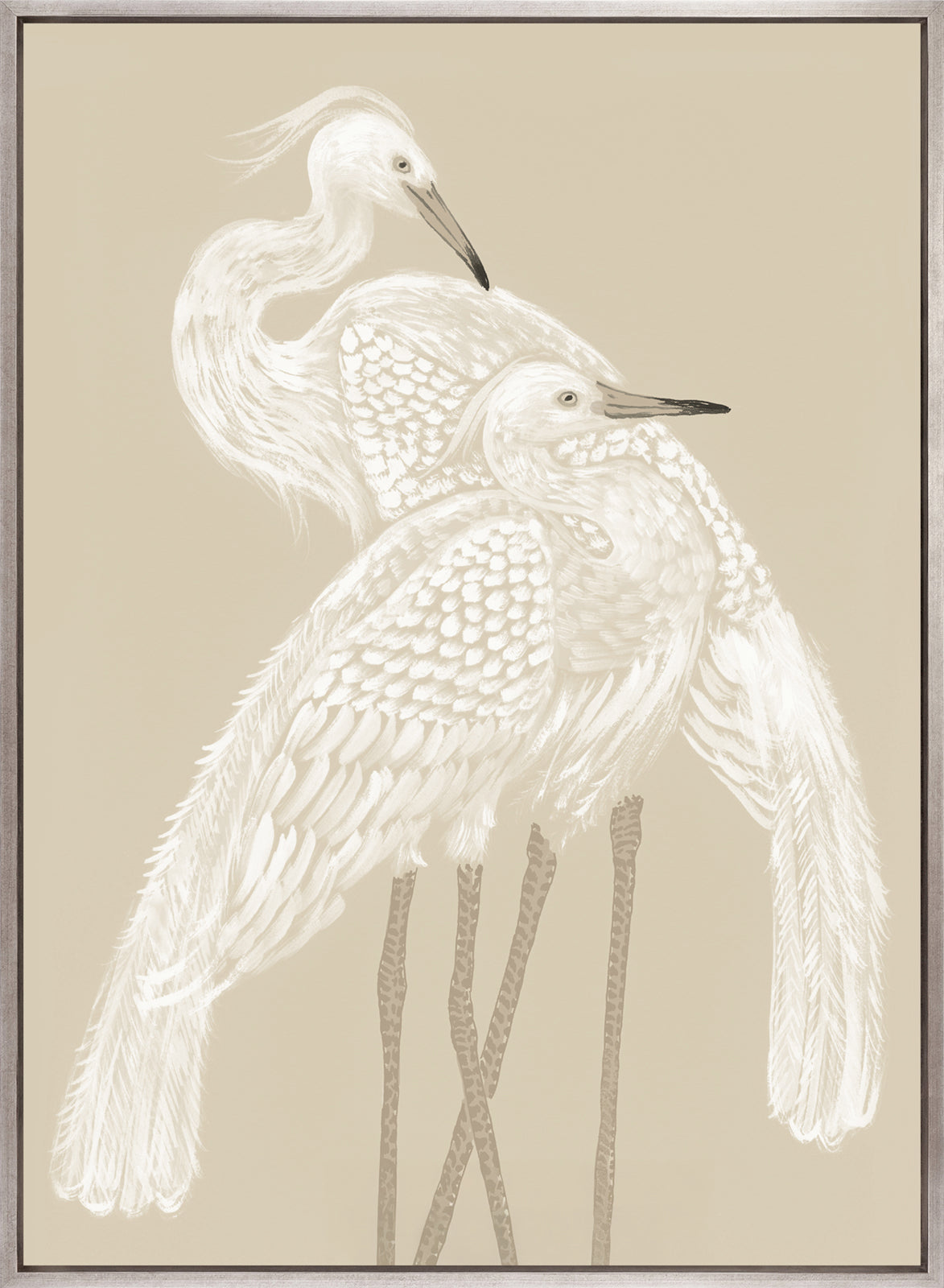Deux Herons III (Canvas)