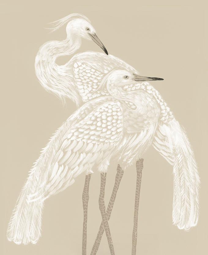 Deux Herons III (Canvas)