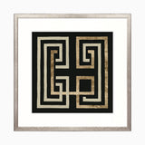 Metallic Geometric II Large (860mm H x 860mm W) / Standard Clear Glass