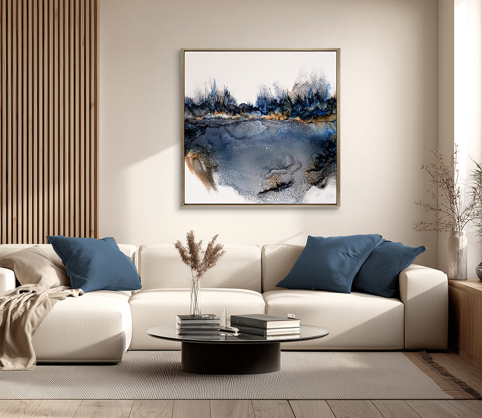Indigo Bay Abstract I (Canvas)