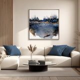 Indigo Bay Abstract I (Canvas) Large (860mm W x 860mm H)