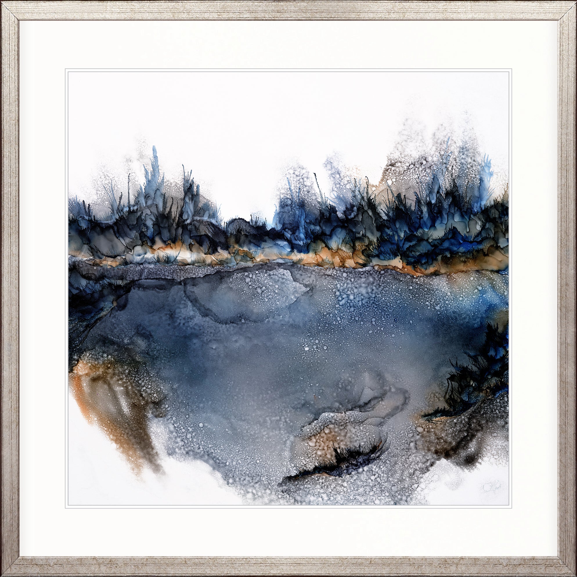 Indigo Bay Abstract I X-Large (1015mm W x 1015mm H) / Clear Acrylic