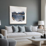Indigo Bay Abstract I X-Large (1015mm W x 1015mm H) / Clear Acrylic