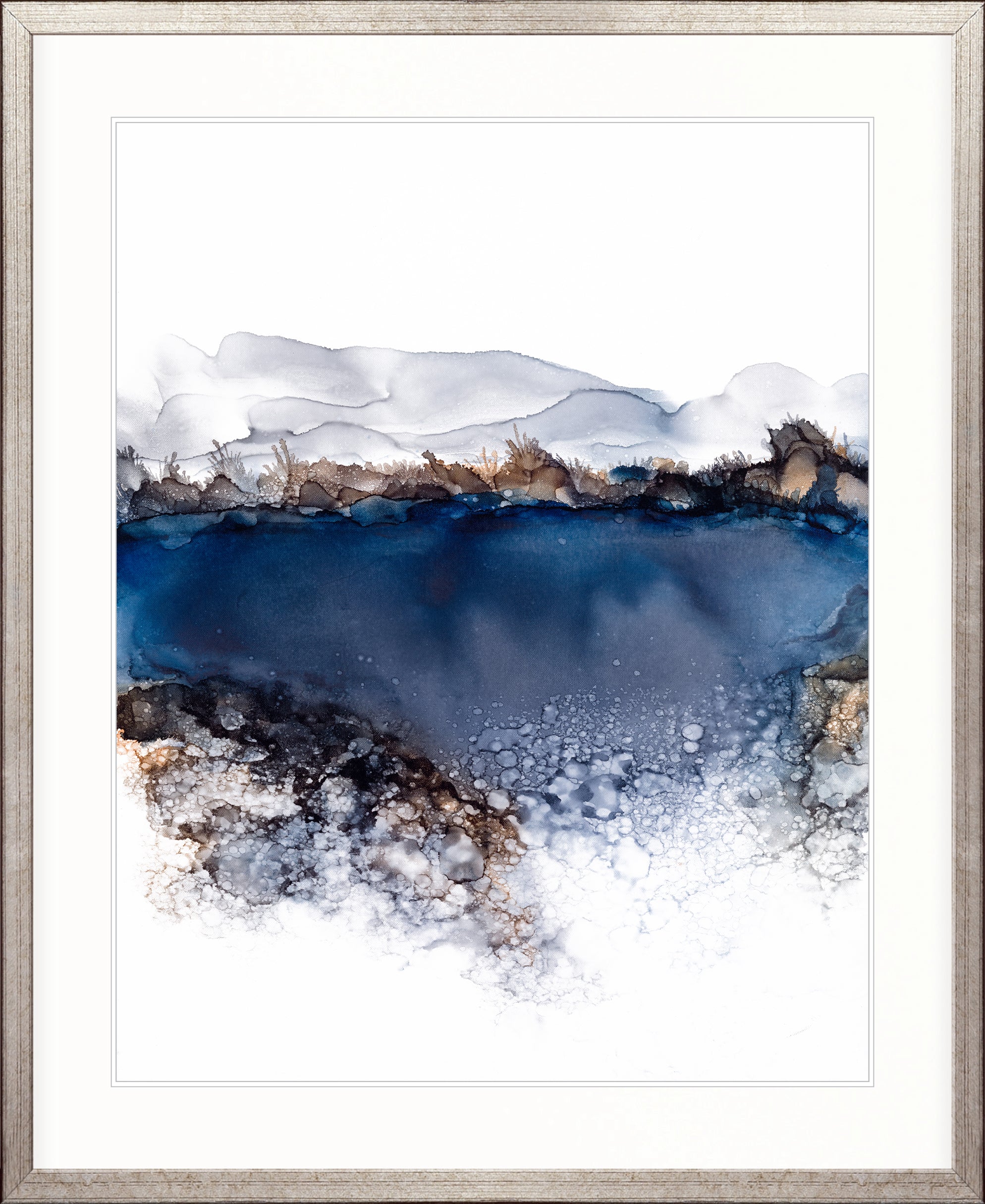 Indigo Bay Abstract III X-Large (1000mm W x 1400mm H) / Clear Acrylic