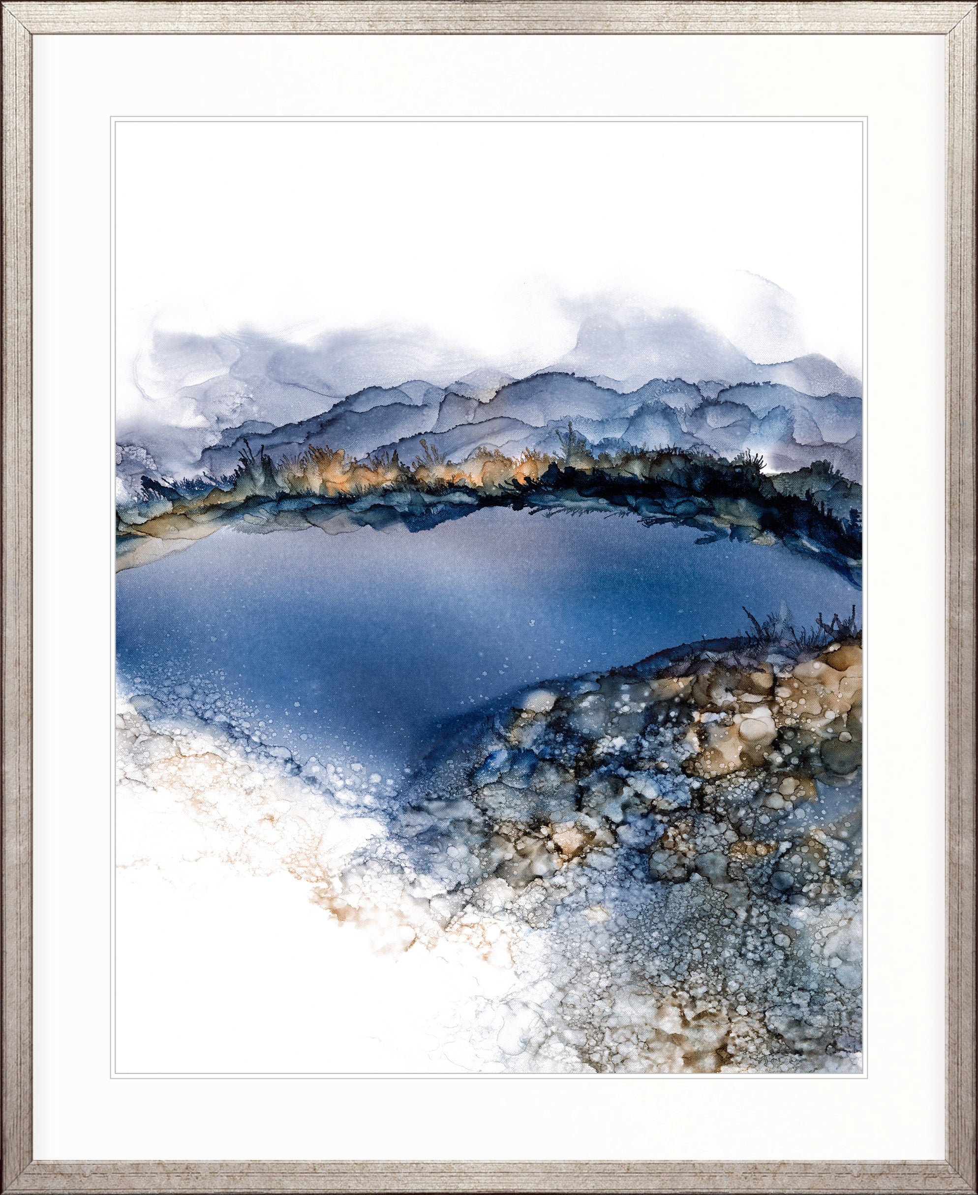 Indigo Bay Abstract IV X-Large (1000mm W x 1400mm H) / Clear Acrylic
