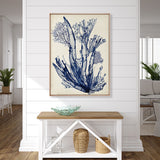 Seaweed Collage IV (Indigo) (Canvas) Large (903mm W x 1109mm H)