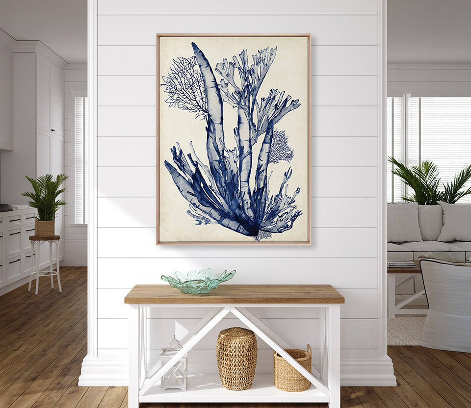 Seaweed Collage IV (Indigo) (Canvas)