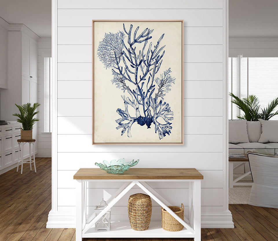 Seaweed Collage V (Indigo) (Canvas)