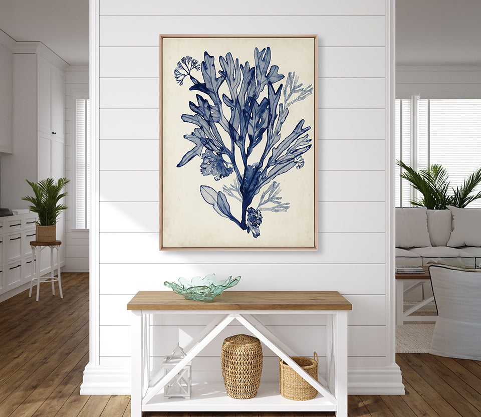 Seaweed Collage VI (Indigo) (Canvas)
