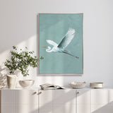 Majestic Egret IV (Canvas) Large (903mm W x 1109mm H)