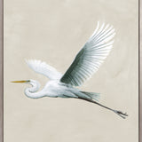 Majestic Egret VIII (Canvas) Large (903mm W x 1109mm H)