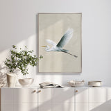 Majestic Egret VIII (Canvas) Large (903mm W x 1109mm H)
