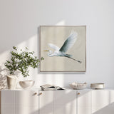 Majestic Egret XVI (Canvas) Large (860mm W x 860mm H)