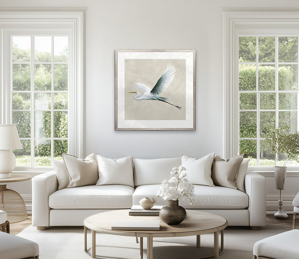 Majestic Egret XVI Small (550mm W x 550mm H) / Standard Clear Glass