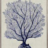 Coral Splendour (Indigo) X (Canvas)