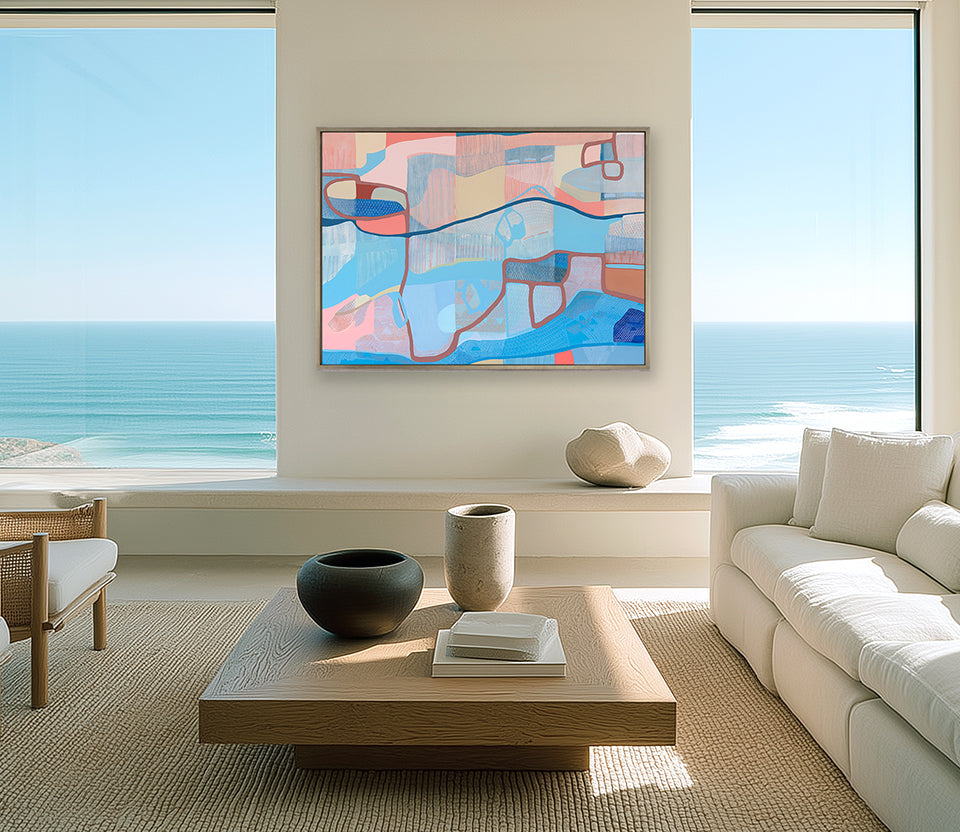 Miami Abstract IV (Canvas) Large (1109mm W x 903mm H)